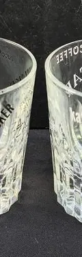 Set Vasos Whisky Cristal Con Letras Coffee Cafe Vintage 2pz Transparente — Coleccionables vintage (foto 4)