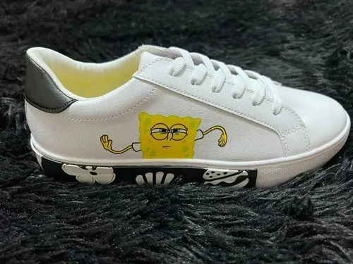 Tenis Bob Esponja Sneakers Casual Nickelodeon Original #3  Blanco Bob Sponja 23 — Coleccionables vintage, años NOW