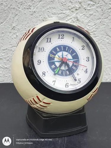 Reloj Despertador Beisbol Vintage Official Sportstime Bulova Blanco — Coleccionables vintage