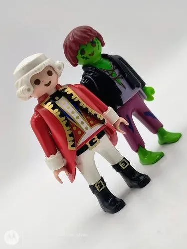 Lote Figuras Playmobil Retro Soldado Ingles Y Zombie 2pz — Coleccionables vintage