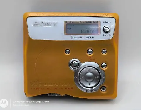 Reproductor Minidisc Sony Md Walkman Mz-n505 No Sirve Lector Naranja