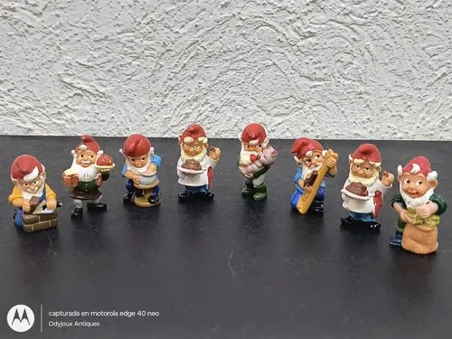 Lote Figuras Enanitos Navideños Ferrero 1992 Kinder Sorp 8pz — Coleccionables vintage, años 90s