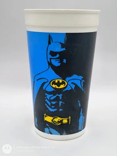 Pepsi Vaso Vintage Batman Azul Retro 80's Dc Comics Original Pepsi Vaso Batman Azul — Coleccionables vintage, años 80s