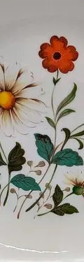 Plato Antiguo Porcelana Mediano Flores San Isidro Usado Blanco Floreado — Decoración vintage (foto 2)