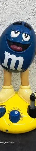 Figura Animada M&m's Azul Radio Am/fm Año 2000 Con Detalle Azul — Coleccionables vintage, años NOW