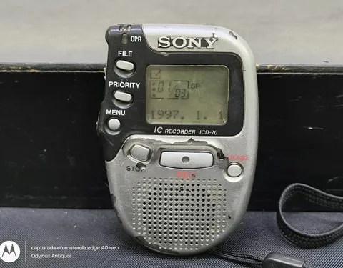 Grabador De Voz Digital Sony Icd-70 Para Checar Original Gris