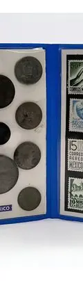 Colección Monedas Y Sellos Postales Vintage México Siglo Xix — Coleccionables vintage