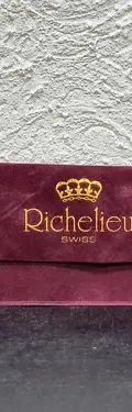 Estuche De Terciopelo Para Reloj Marca Richelieu Swiss Orig Bordó — Coleccionables vintage (foto 3)