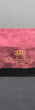 Estuche De Terciopelo Para Reloj Marca Richelieu Swiss Orig Bordó — Coleccionables vintage (foto 4)