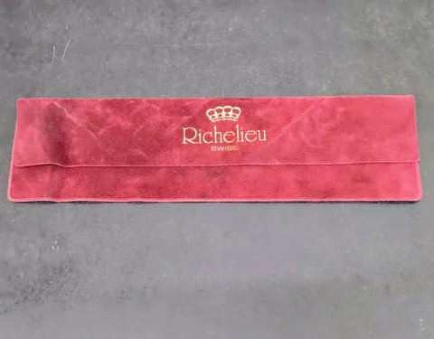 Estuche De Terciopelo Para Reloj Marca Richelieu Swiss Orig Bordó