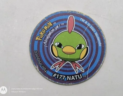 Tazo De Pokémon 3 #177 Natu Sin Sticker Original