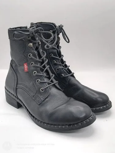 Bota Casual Para Dama Levis L129242 Negro Original Usado Negro Piel 24