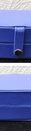 Maletín Neceser De Viaje Con Estuche Para Cosméticos Usado Azul Liso — Coleccionables vintage (foto 7)
