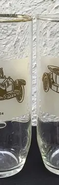 Set Vasos Automóviles De 1900 Vintage De Los 50's 2-pack Transparente — Coleccionables vintage, años 50s