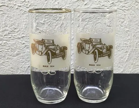 Set Vasos Automóviles De 1900 Vintage De Los 50's 2-pack Transparente