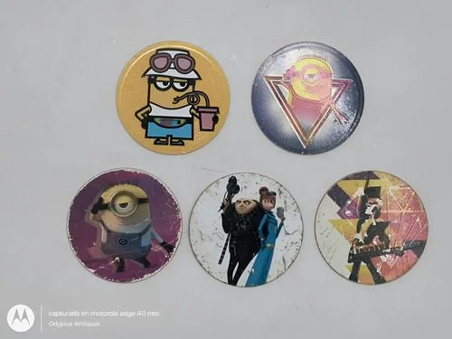 Tazos Mi Villano Favorito 3 5pz #10 #21 #73 #74 #80 Sabritas — Coleccionables vintage, años NOW