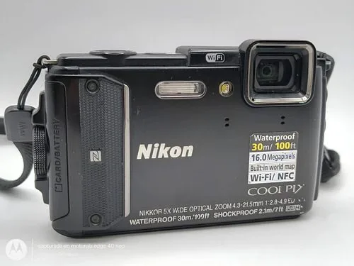 Cámara Digital Nikon Coolpix Aw130 Waterproof 16mpx No Sirve Negro — Tech vintage, años NOW