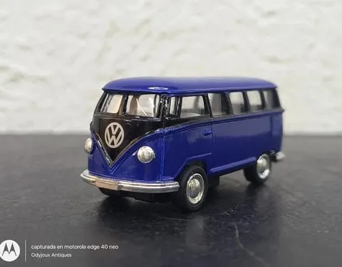 Combi Volkswagen Classical Bus 1962 Azul 1/64 Kingsmart Azul