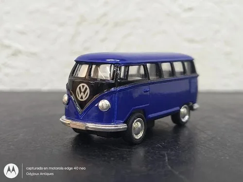 Combi Volkswagen Classical Bus 1962 Azul 1/64 Kingsmart Azul — Coleccionables vintage, años NOW