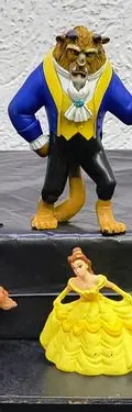 Set Figuras La Bella Y La Bestia Disney Applause 6pz Vintage — Coleccionables vintage, años 90s