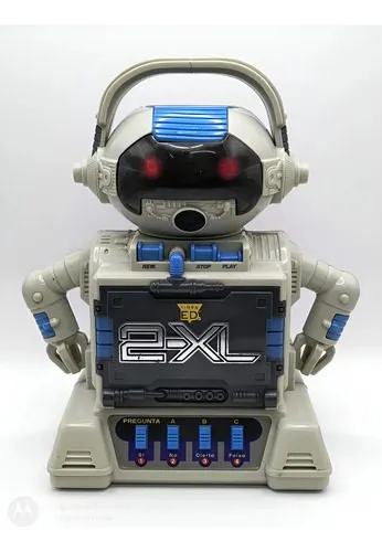 Robot 2-xl Vintage 1996 Tiger Electron No Reproduce Cassette Robot 2-xl Azul Con Blanco