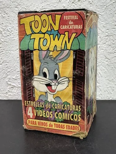 Set 4 Cassettes Vhs Videos Cómicos Toon Town Bugs Bunny
