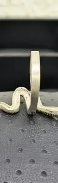 Anillo De Serpiente En Plata Ley .925 Con Marquesita Vintage Plateado 8 — Coleccionables vintage (foto 5)