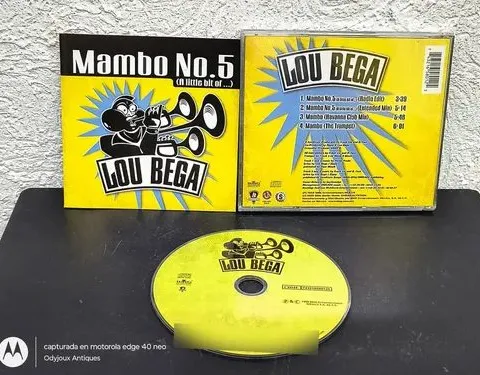 Cd Lou Bega - Mambo No.5 Disco Sencillo Bmg 1999 Mx