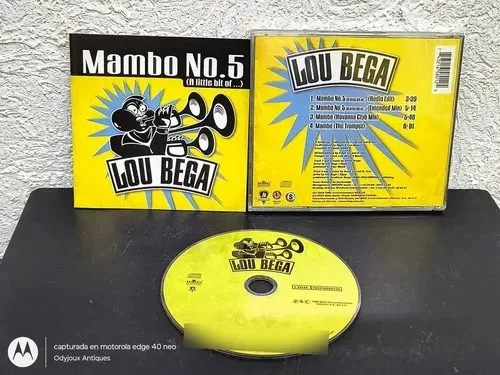 Cd Lou Bega - Mambo No.5 Disco Sencillo Bmg 1999 Mx — Audio vintage, años 90s