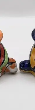 Par De Saleros Cerámica De Talavera Panchito Durmiendo 7cm Multicolor — Decoración vintage (foto 2)