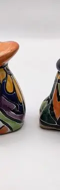 Par De Saleros Cerámica De Talavera Panchito Durmiendo 7cm Multicolor — Decoración vintage (foto 3)