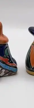 Par De Saleros Cerámica De Talavera Panchito Durmiendo 7cm Multicolor — Decoración vintage (foto 5)