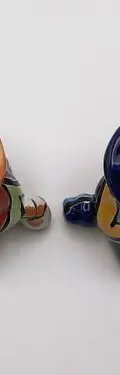 Par De Saleros Cerámica De Talavera Panchito Durmiendo 7cm Multicolor — Decoración vintage (foto 6)