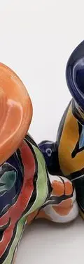 Par De Saleros Cerámica De Talavera Panchito Durmiendo 7cm Multicolor — Decoración vintage (foto 8)