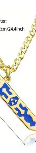 Collar Colgante Espada De Link Of Zelda Nintendo Dorado Con Azul — Coleccionables vintage, años NOW (foto 3)