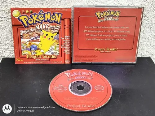 Cd Project Studio Pokémon Edición Roja Para Pc Original Cd Project Studio Pokémon Edición Roja Para Pc Original — Audio vintage, años 90s