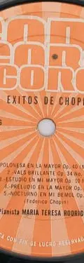 Disco Lp Maria Teresa Rodriguez Los Éxitos De Chopin 1966 Estándar — Audio vintage, años 60s (foto 6)