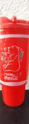 Termo/vaso Coca Cola Navideño Con Tapa Osos Toma Lo Bueno Rojo Osos Navideños — Coleccionables vintage, años NOW (foto 5)