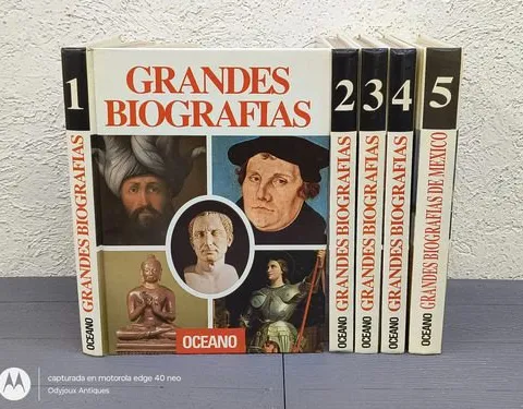 Enciclopedia Grandes Biografías 5 Tomos Oceano 1998 España