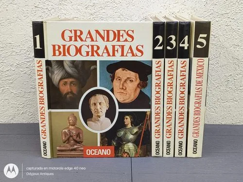 Enciclopedia Grandes Biografías 5 Tomos Oceano 1998 España — Coleccionables vintage, años 90s