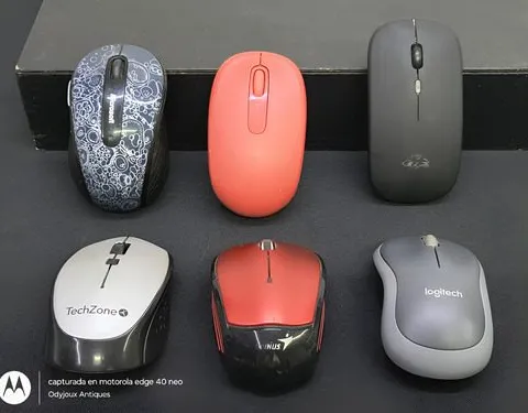 Lote Mouse Inalámbricos Microsoft Logitech 6pz Para Piezas Rojo Azul Negro