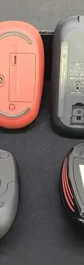 Lote Mouse Inalámbricos Microsoft Logitech 6pz Para Piezas Rojo Azul Negro — Tech vintage, años NOW (foto 2)