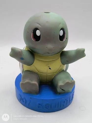 Figura Squirtle Pokémon Sonrics Nintendo Retro Tapa Vaso 90s