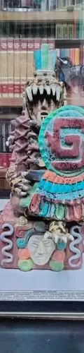 Figura Artesanal/artesanía Guerrero Jaguar Maya Barro Usado — Coleccionables vintage (foto 2)
