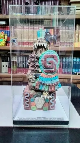 Figura Artesanal/artesanía Guerrero Jaguar Maya Barro Usado — Coleccionables vintage