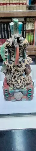 Figura Artesanal/artesanía Guerrero Jaguar Maya Barro Usado — Coleccionables vintage (foto 7)