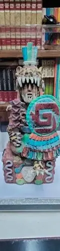 Figura Artesanal/artesanía Guerrero Jaguar Maya Barro Usado — Coleccionables vintage (foto 9)
