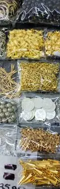Lote Insumos De Bisuteria Cadena Dijes Ganchos Argollas 8kg — Coleccionables vintage (foto 6)