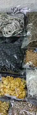 Lote Insumos De Bisuteria Cadena Dijes Ganchos Argollas 8kg — Coleccionables vintage (foto 7)