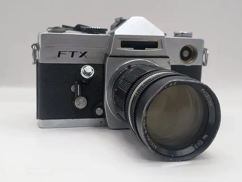 Cámara Análoga Petri Ftx 35mm Objetivo 135mm Para Reparación Gris Con Negro